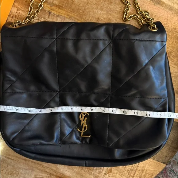 Yves Saint Laurent Black and Gold Shoulder Bag with Sleek Design - Picture 11 of 15